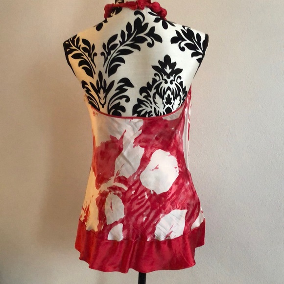 bebe 100% silk halter top - Picture 4 of 6